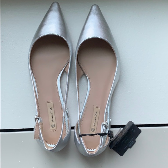 Massimo Dutti Shoes - Massimo Dutti - New with tag - silver sling backs